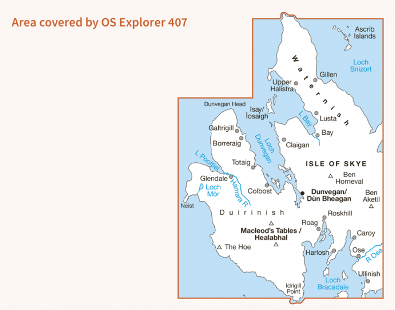 OS Explorer Map 407 - Skye - Dunvegan-2